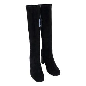 Aerosoles Women's Micah Tall Boot Black Microfiber Stretch Gabardine 7.5 M